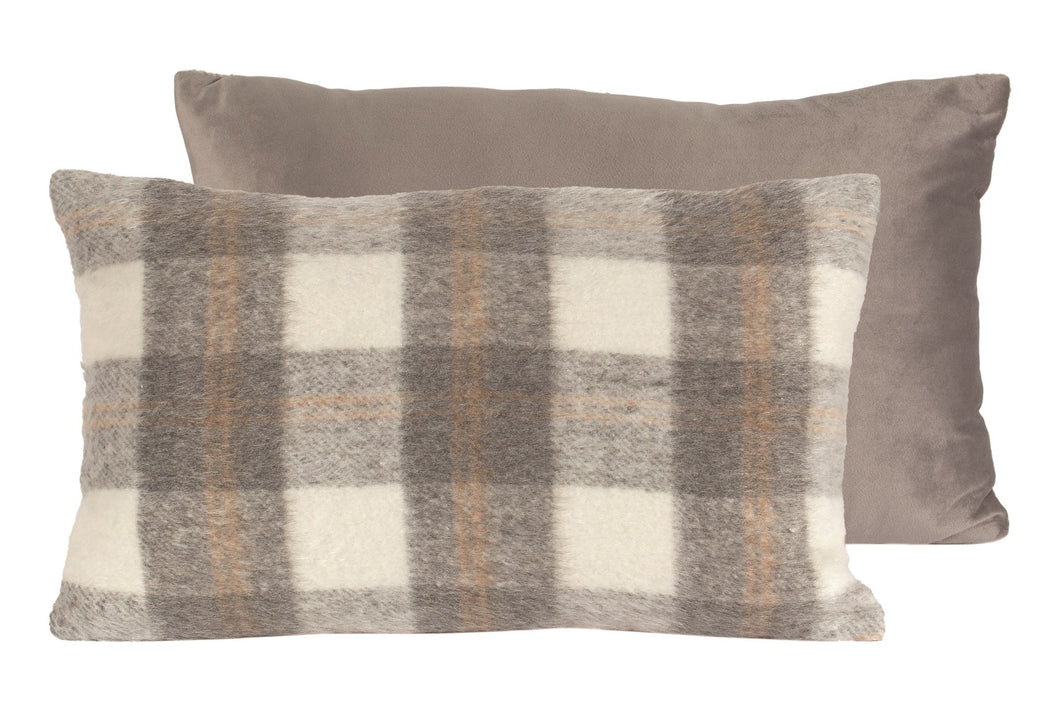 Ivory & Grey Lumbar Pillow