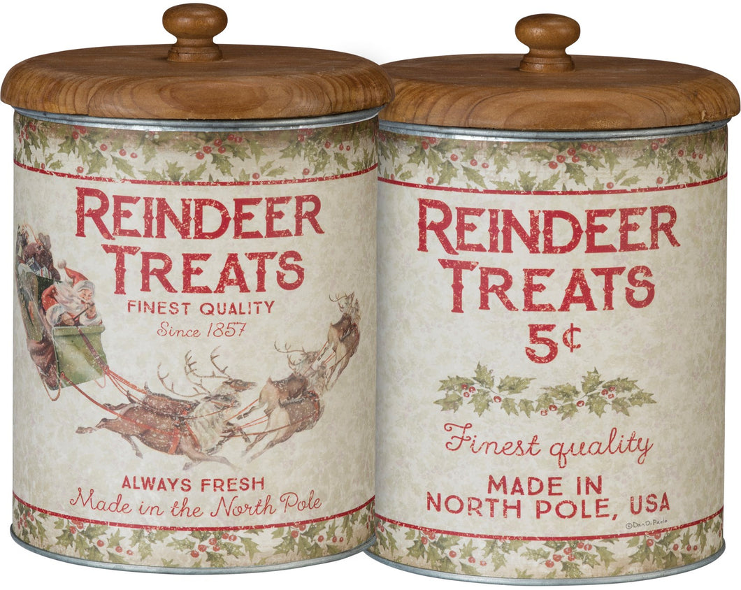 Reindeer Treats Canister Set