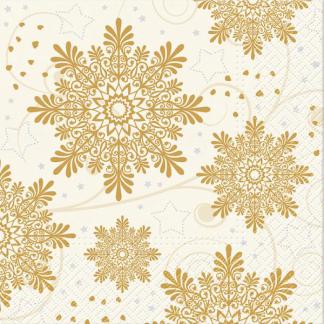 Golden Snowflakes Napkins