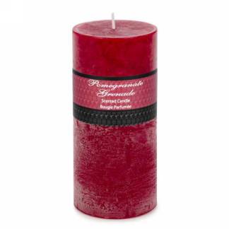 Red Pomegranate Pillar Candle - 6