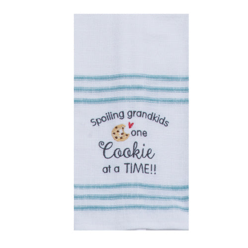 Cookie Time Embroidered Tea Towel