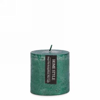 Green Metallic Pillar Candle - 3