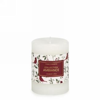 Cranberry Apple White Pillar Candle - 4