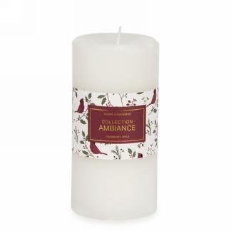 Cranberry Apple White Pillar Candle - 6