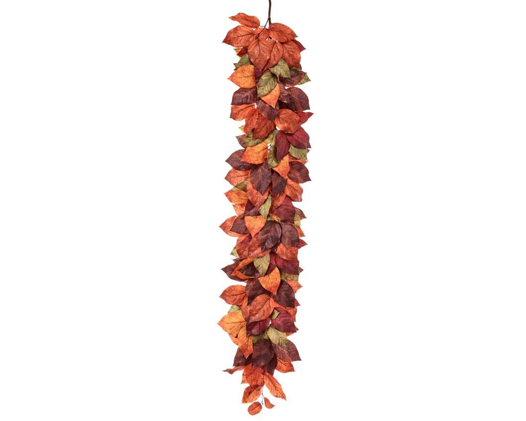 Orange & Green Leaf Garland 48