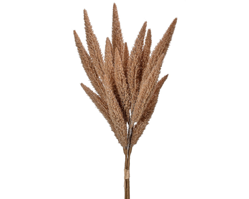 Flocked Foxtail Bouquet - Mocha