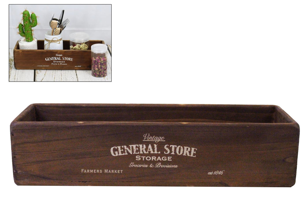 General Store Rectangle Wood Box