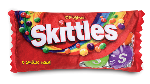 Skittles Fleece Plush Pillow