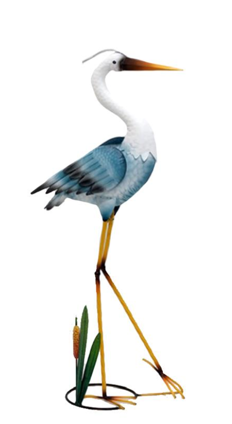 Blue Heron Metal Figure
