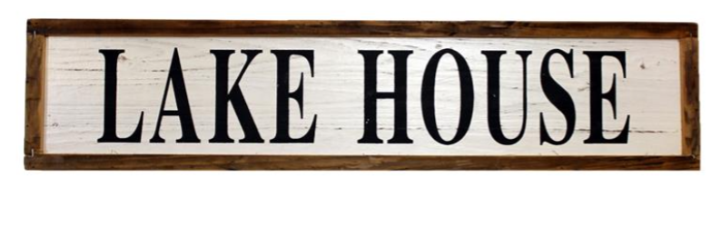 Wooden Lake House Sign