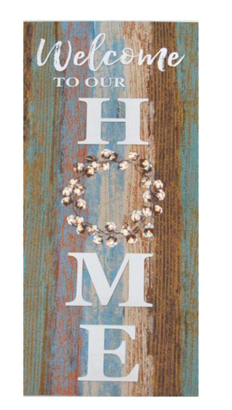 Welcome to Our Home LED Canvas Wall Sign