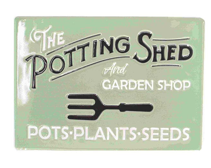 The Potting Shed Metal Wall Sign