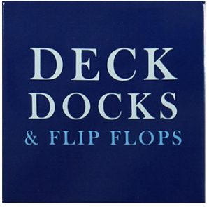 Decks Docks & Flip Flops Ceramic Coaster