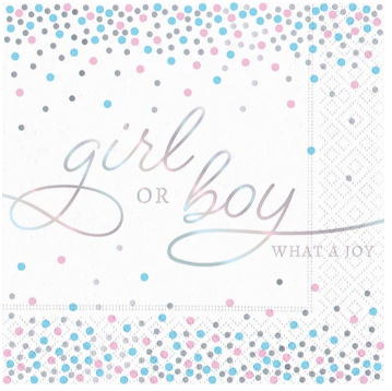 Girl or Boy Confetti Luncheon Napkins