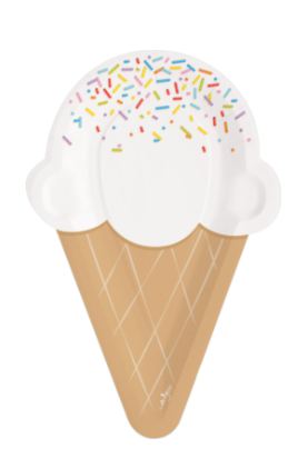Birthday Sprinkles Ice Cream Deluxe Paper Plates
