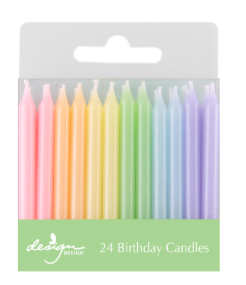 Rainbow Pearl Birthday Candles