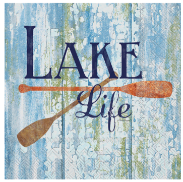 Lake Life Weathered Wood Cocktail Napkins