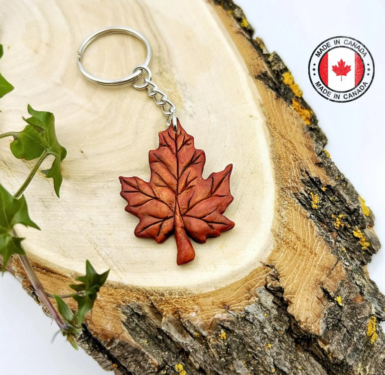 Canadian Maple Leaf Keychain