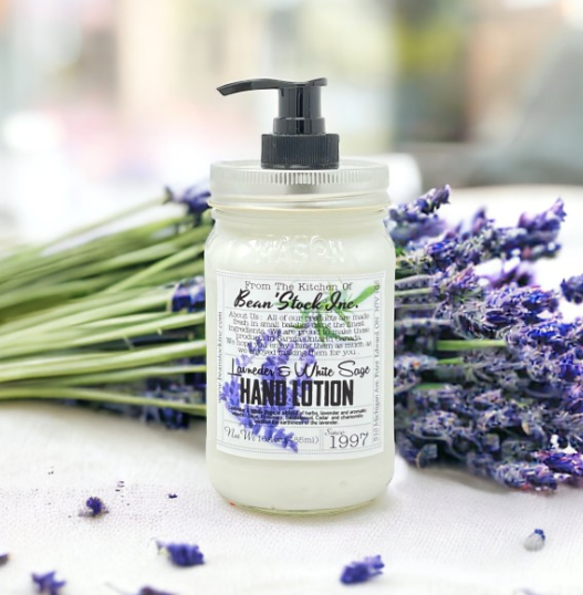 Lavender & White Sage Hand Lotion - Mason Jar Collection