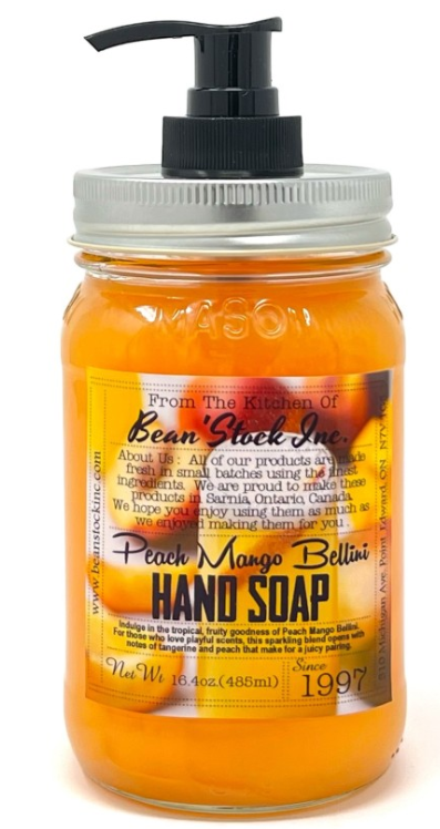 Peach Bellini Hand Soap Mason Jar Collection