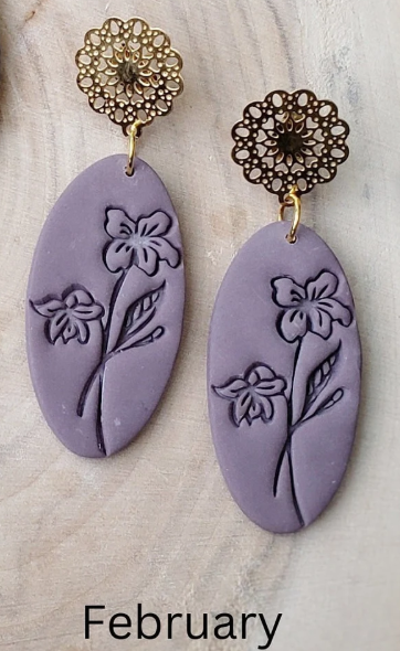 Birth Month Earrings - February