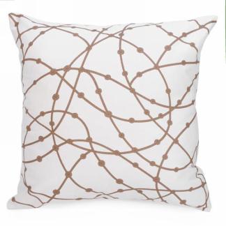 White Cushion with String Knot Pattern