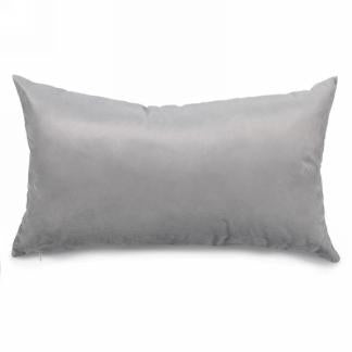 Grey Velvet Lumbar Cushion