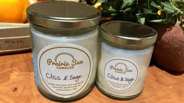 Prairie Sun Candles Citrus & Sage - 16oz Jar Candle