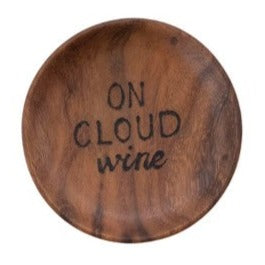 Acacia Wood Tapas Plate - On Cloud Wine