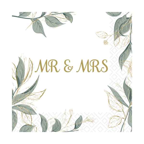 Mr & Mrs Wedding Lunch Napkins