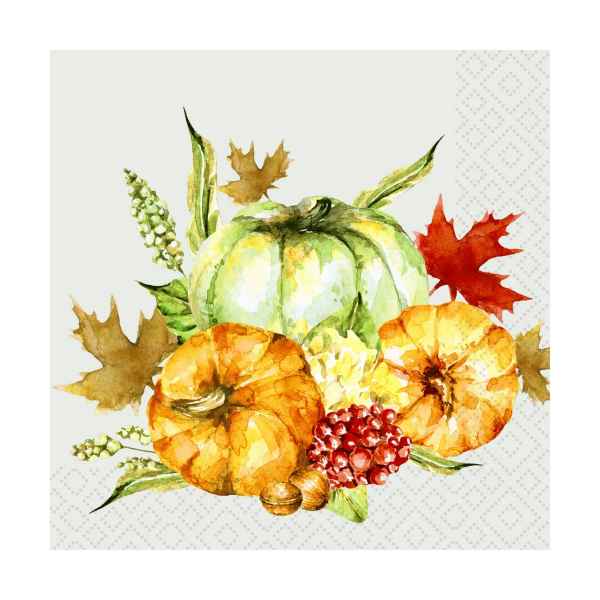 Watercolor Pumpkins Lunch Napkins