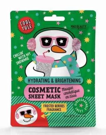 Cool Yule - Raspberry Snowman Face Mask