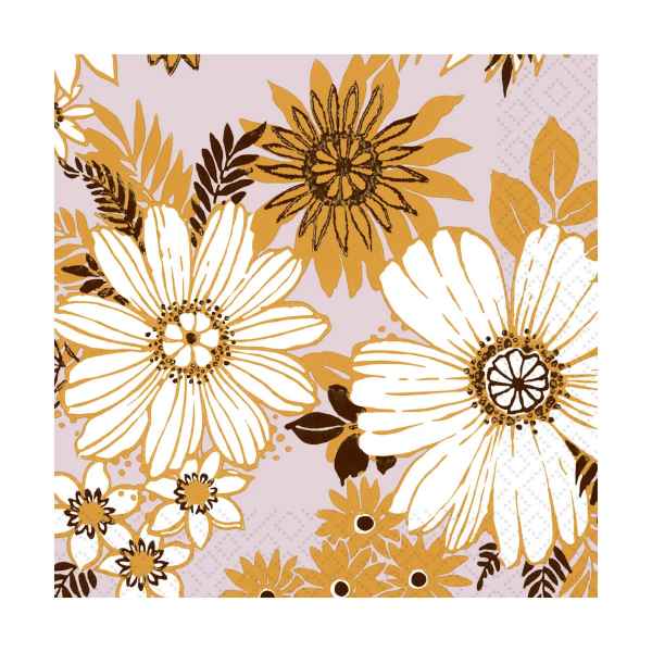 Retro Florals Lunch Napkins