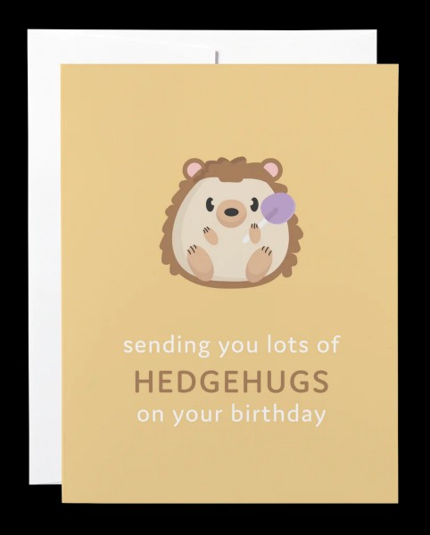 Sending You Hedgehugs Birthday Card