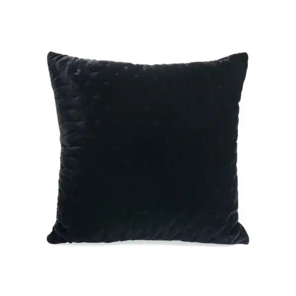 Black Velvet Quilted Cushion