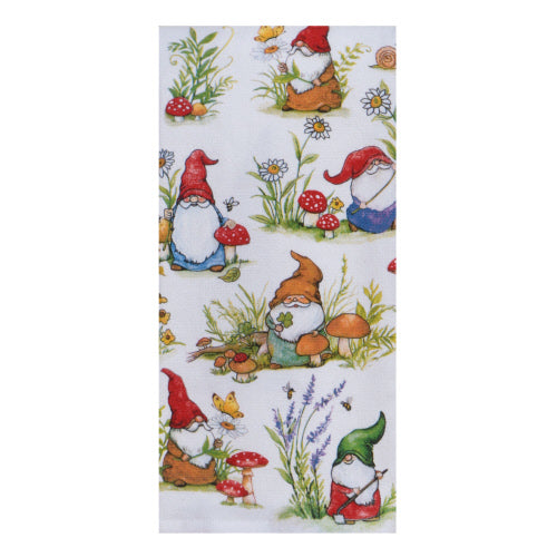 Garden Gnomes Dual Purpose Terry Tea Towel