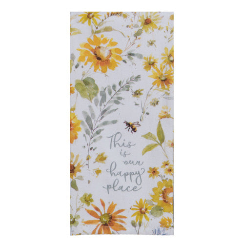 Happy Place Sunflowers Dual Purpose Terry Tea Towel