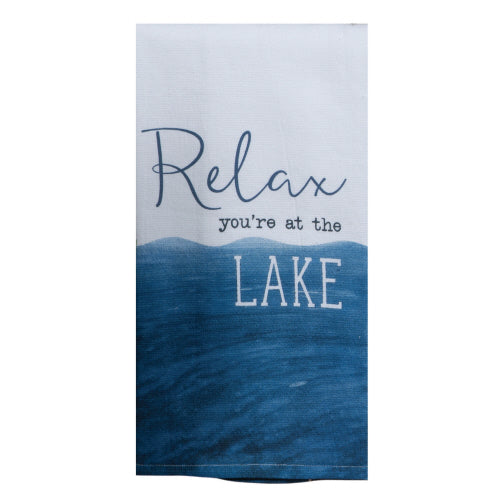 Relax at The Lake Dual Purpose Terry Tea Towel