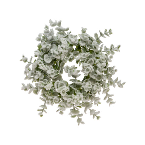 Eucalyptus Flocked Candle Ring