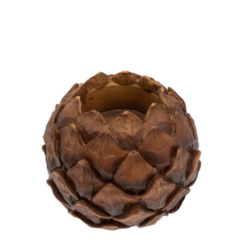 Short Dark Pinecone Tealight