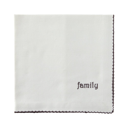 Family Embroidered Napkin