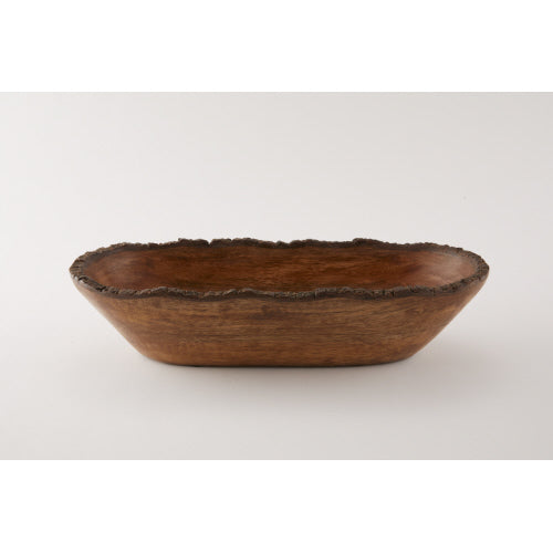 Raw Edge Wooden Bowl - Long