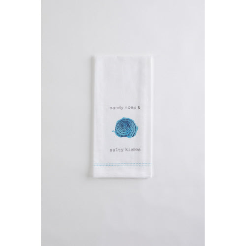 Sandy Toes & Salty Kisses Tea Towel