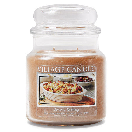 Savory Stuffing - Medium Glass Dome Candle