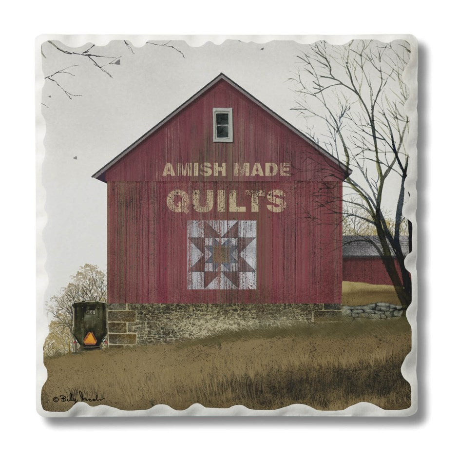 The Quilt Barn Vintage Painting Style Coaster