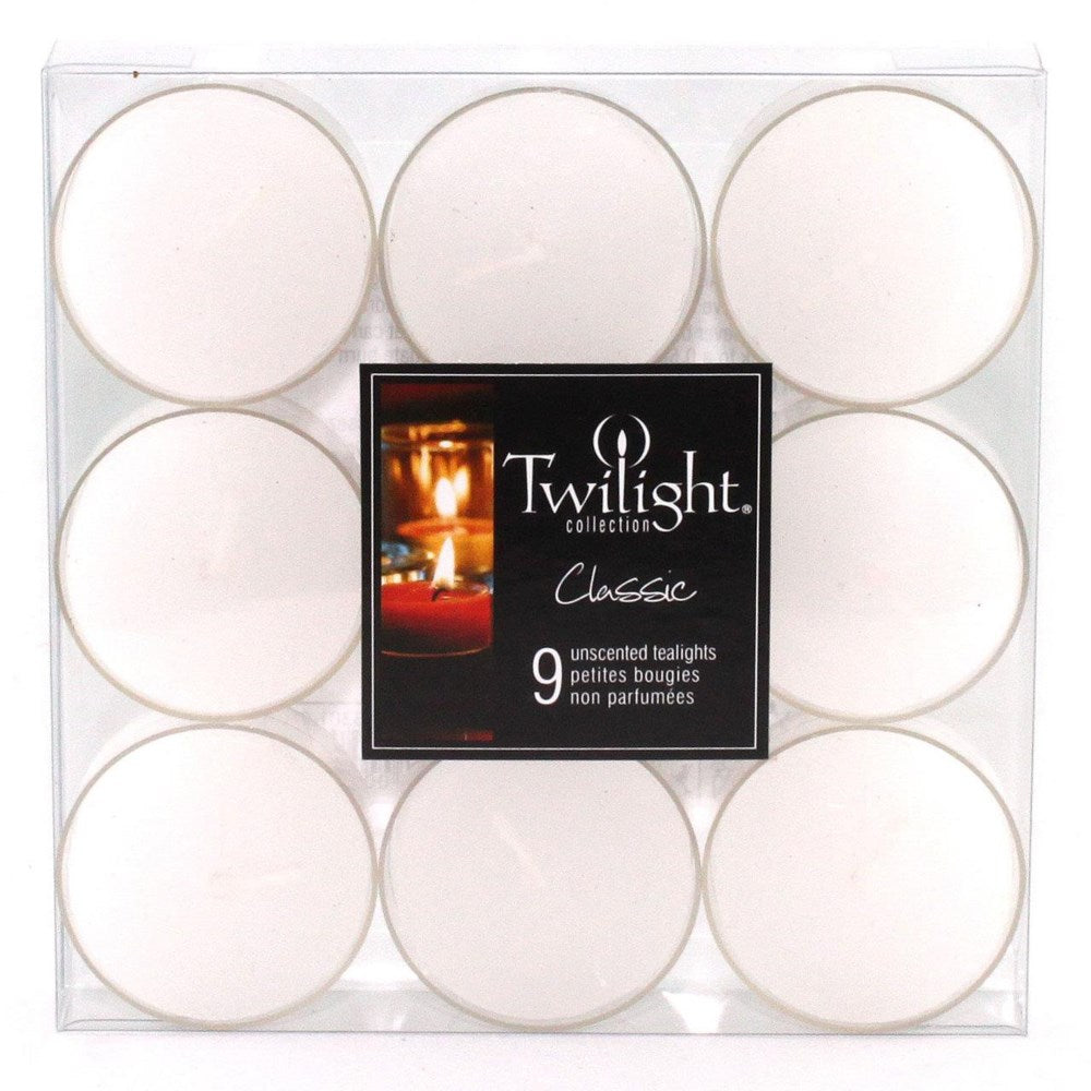 Twilight Collection Tealights (9pk)- Unscented - White