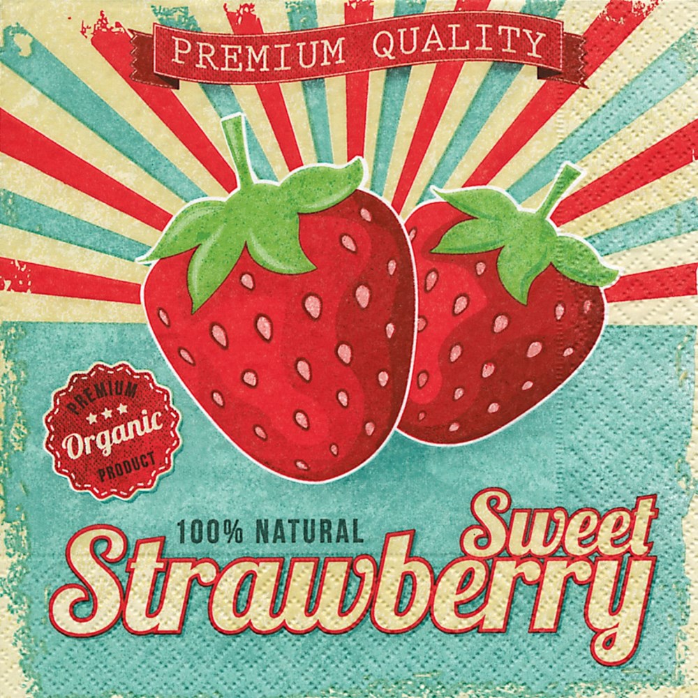 Sweet Strawberry Premium Quality - Lunch Napkins
