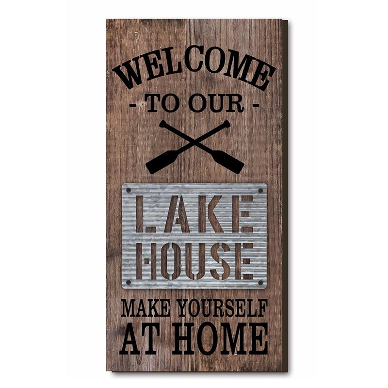 Welcome to Our Lake House Wood Sign