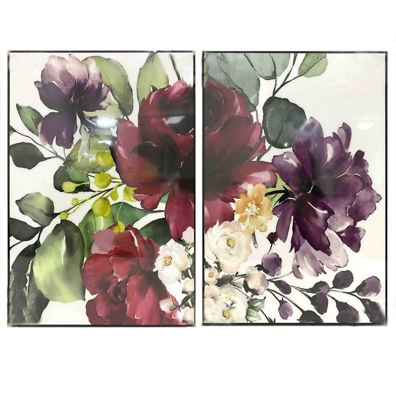 Deep Hues Floral Print - 40x60 cm