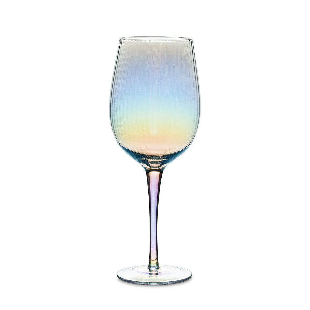 Optic Glass White Wine Goblet